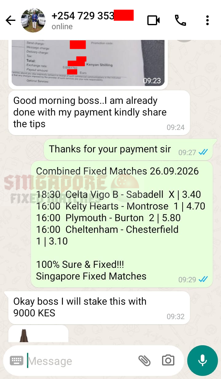combo fixed match ticket 26.09.2026