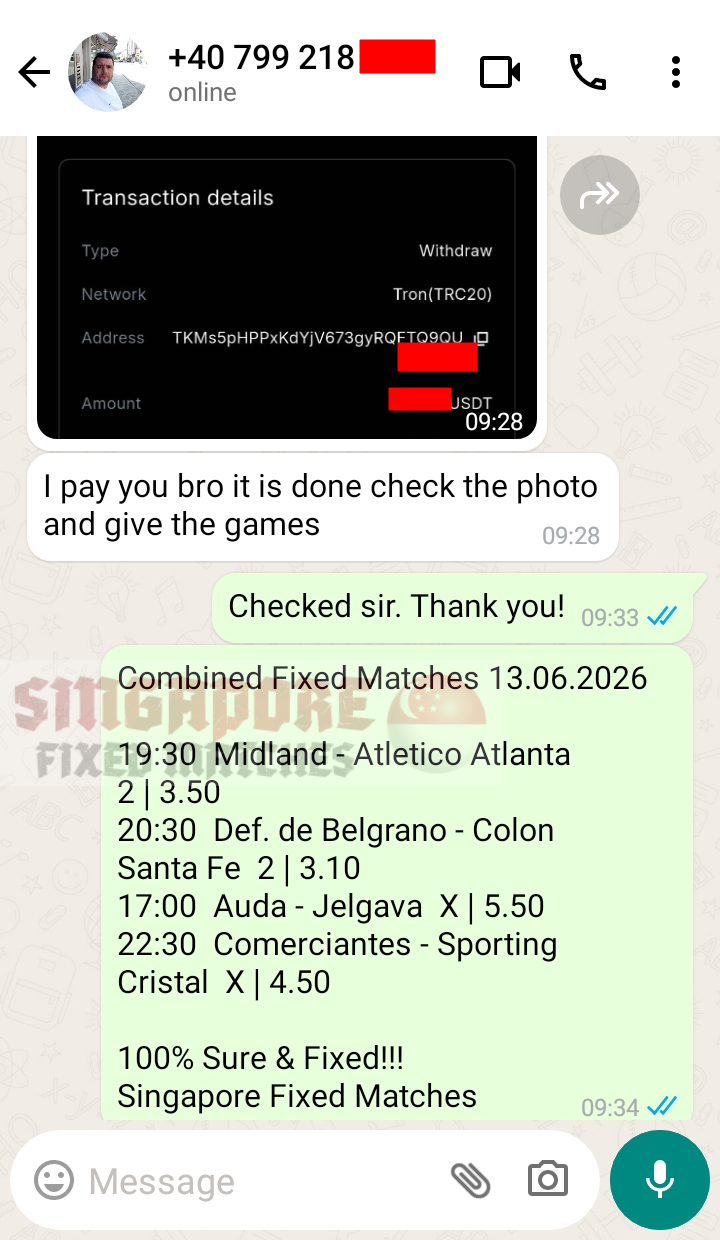 combo fixed match ticket 13.06.2026
