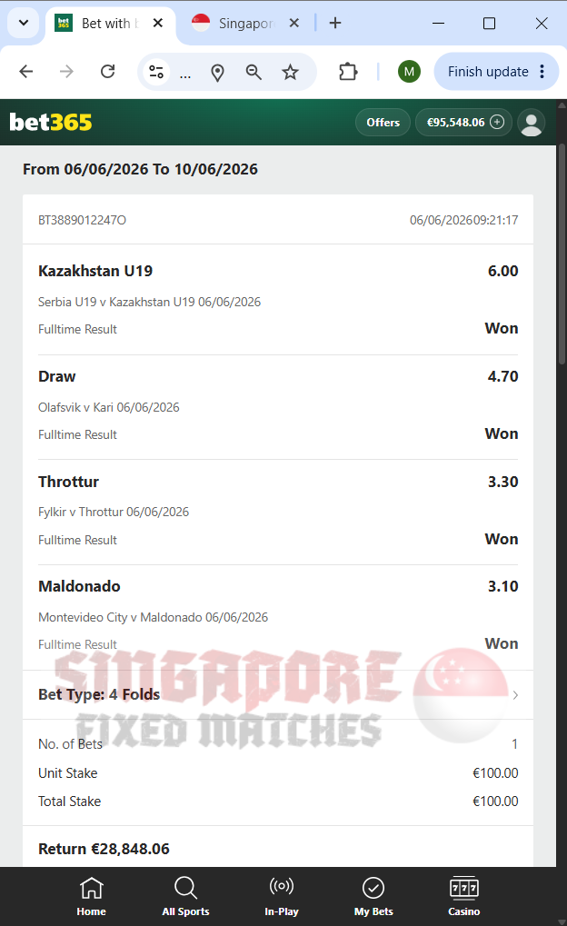 combined fixed matches ticket proof 06.06.2026