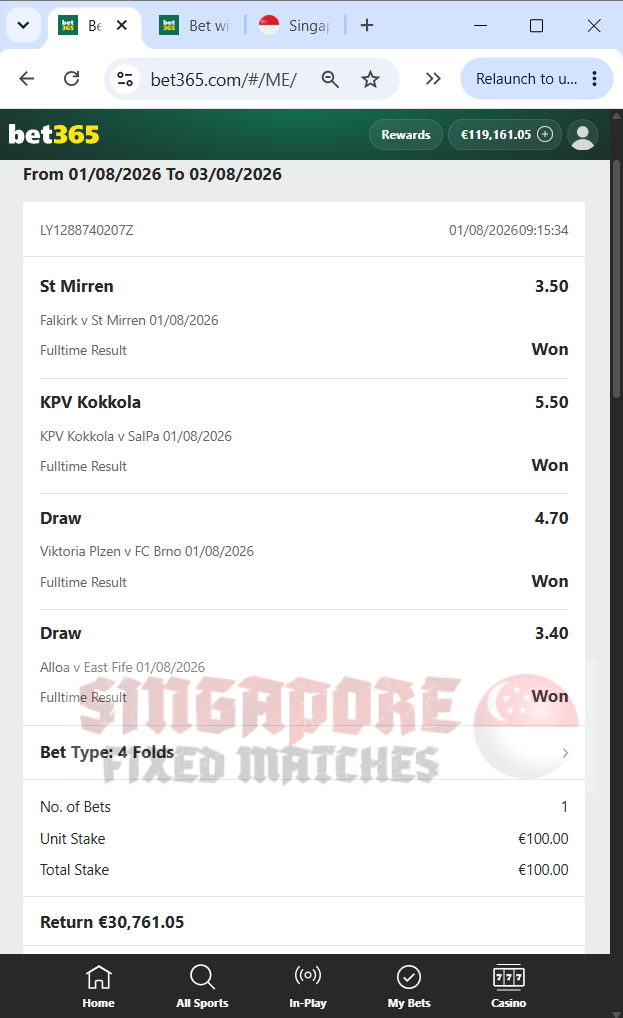 combined fixed matches ticket proof 01.08.2026