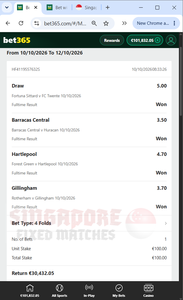 combined fixed matches ticket proof 10.10.2026